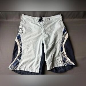 Hurley Men's Swim Trunks Blue Plaid